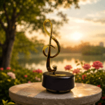Golden Treble Clef Decorative Showpiece