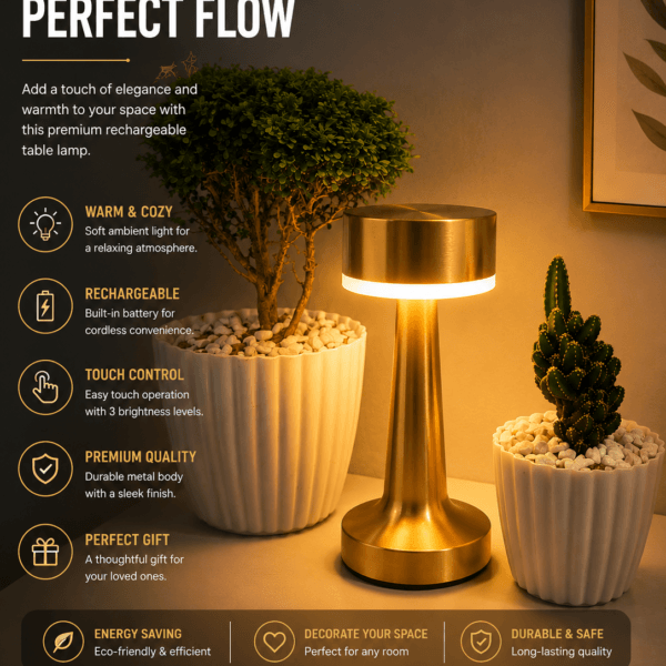 Golden Mushroom Table Lamp (Copy)