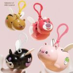 Pull String Flying Capybara Keychain Pendant